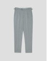 Grey melange trousers with buckles - Man | Roberto Verino