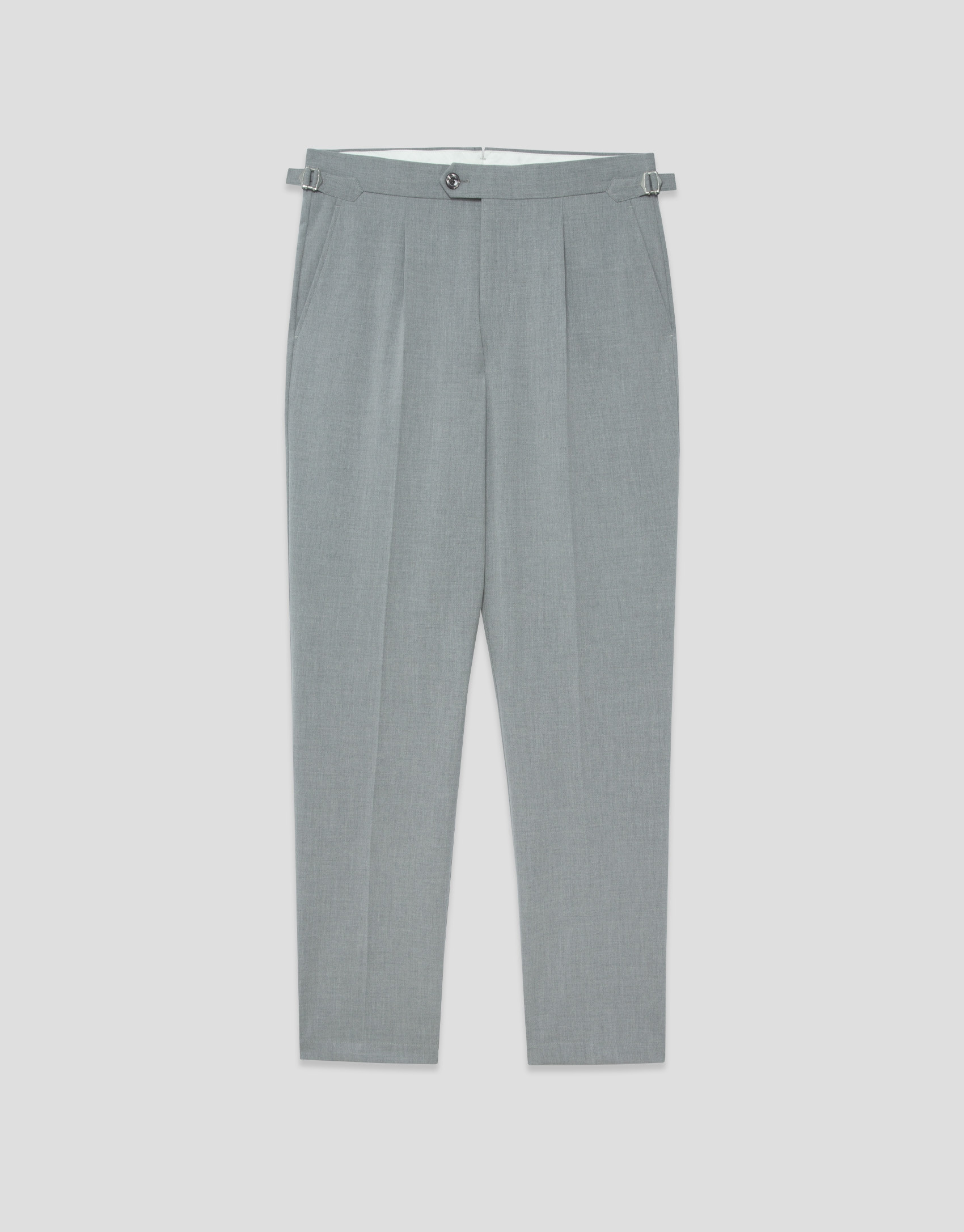 Pantalón gris melange hebillas - Hombre | Roberto Verino