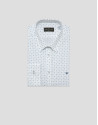 Regular fit blue geometric print casual shirt | Roberto Verino