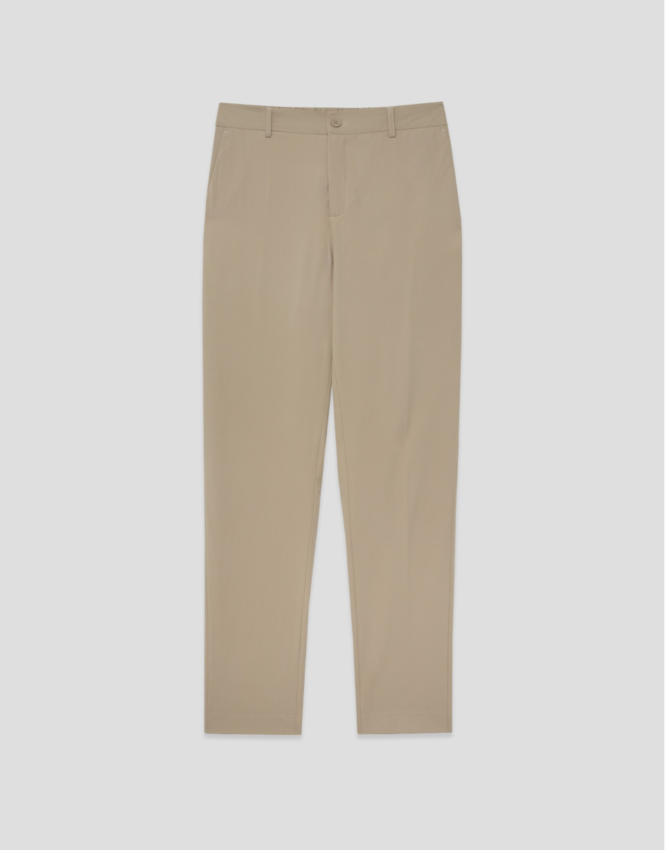 Beige plain technical separate trousers - Man | Roberto Verino