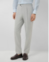 Pantalón gris melange hebillas - Hombre | Roberto Verino