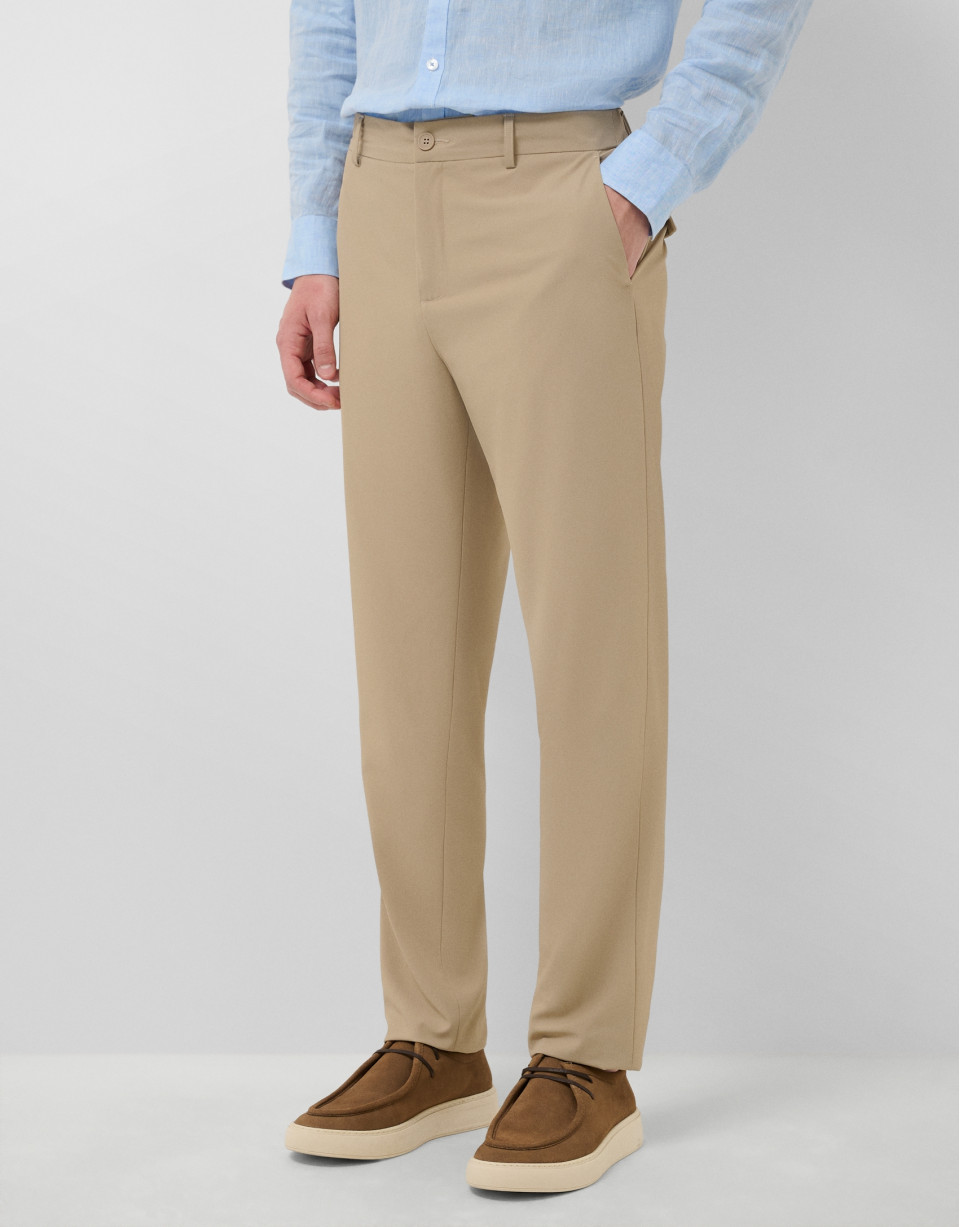 Beige plain technical separate trousers - Man | Roberto Verino