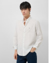 Regular fit blue geometric print casual shirt | Roberto Verino