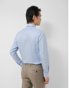 Slim fit dress shirt with light blue/white ... | Roberto Verino