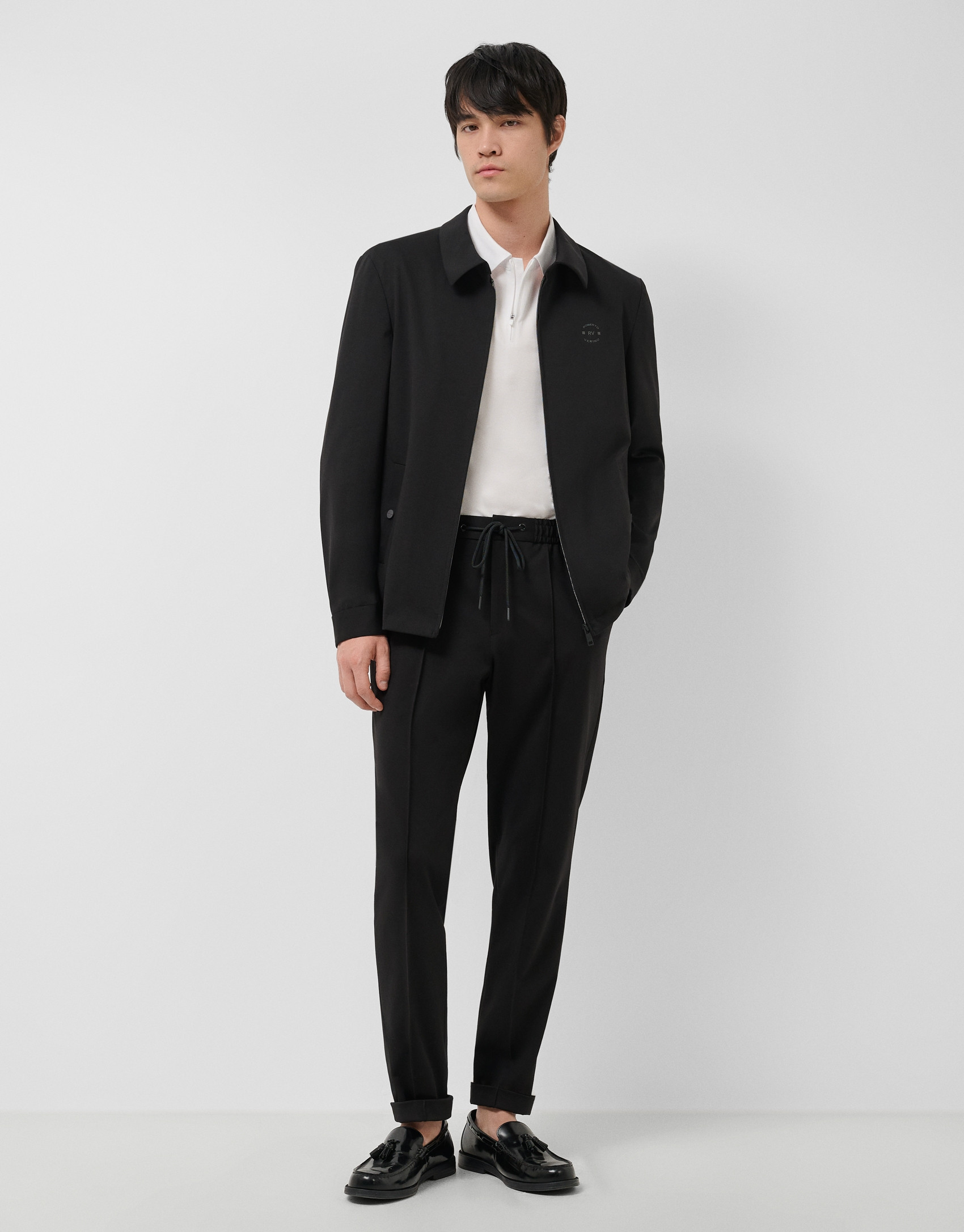 Black knit trousers - Man - SS2026 | Roberto Verino