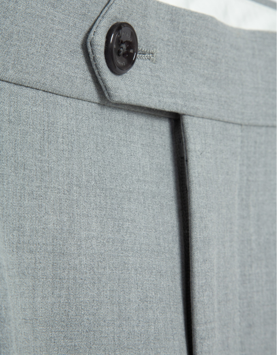 Pantalón gris melange hebillas - Hombre | Roberto Verino