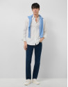Regular fit blue geometric print casual shirt | Roberto Verino