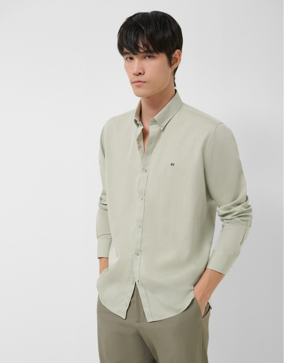 Camisa sport regular oxford caqui claro | Roberto Verino
