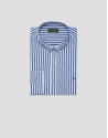 Regular fit white and blue striped shirt - Man | Roberto Verino