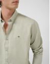 Regular fit khaki light oxford shirt - Man | Roberto Verino
