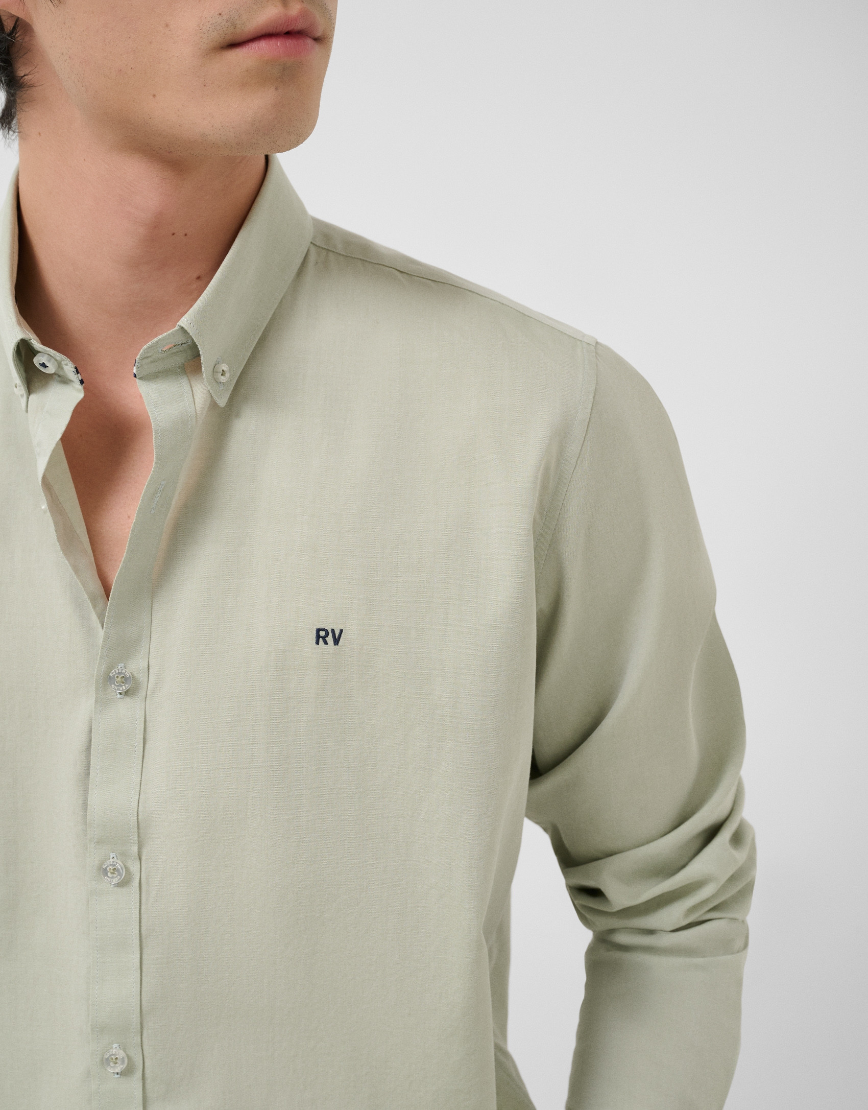 Camisa sport regular oxford caqui claro | Roberto Verino