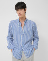 Regular fit white and blue striped shirt - Man | Roberto Verino