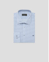 Camisa sport regular estampado geométrico azul | Roberto Verino