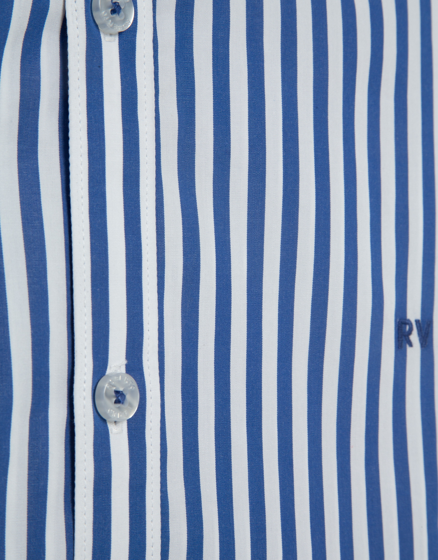 Regular fit white and blue striped shirt - Man | Roberto Verino
