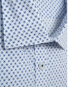 Regular fit blue geometric print shirt - Man | Roberto Verino