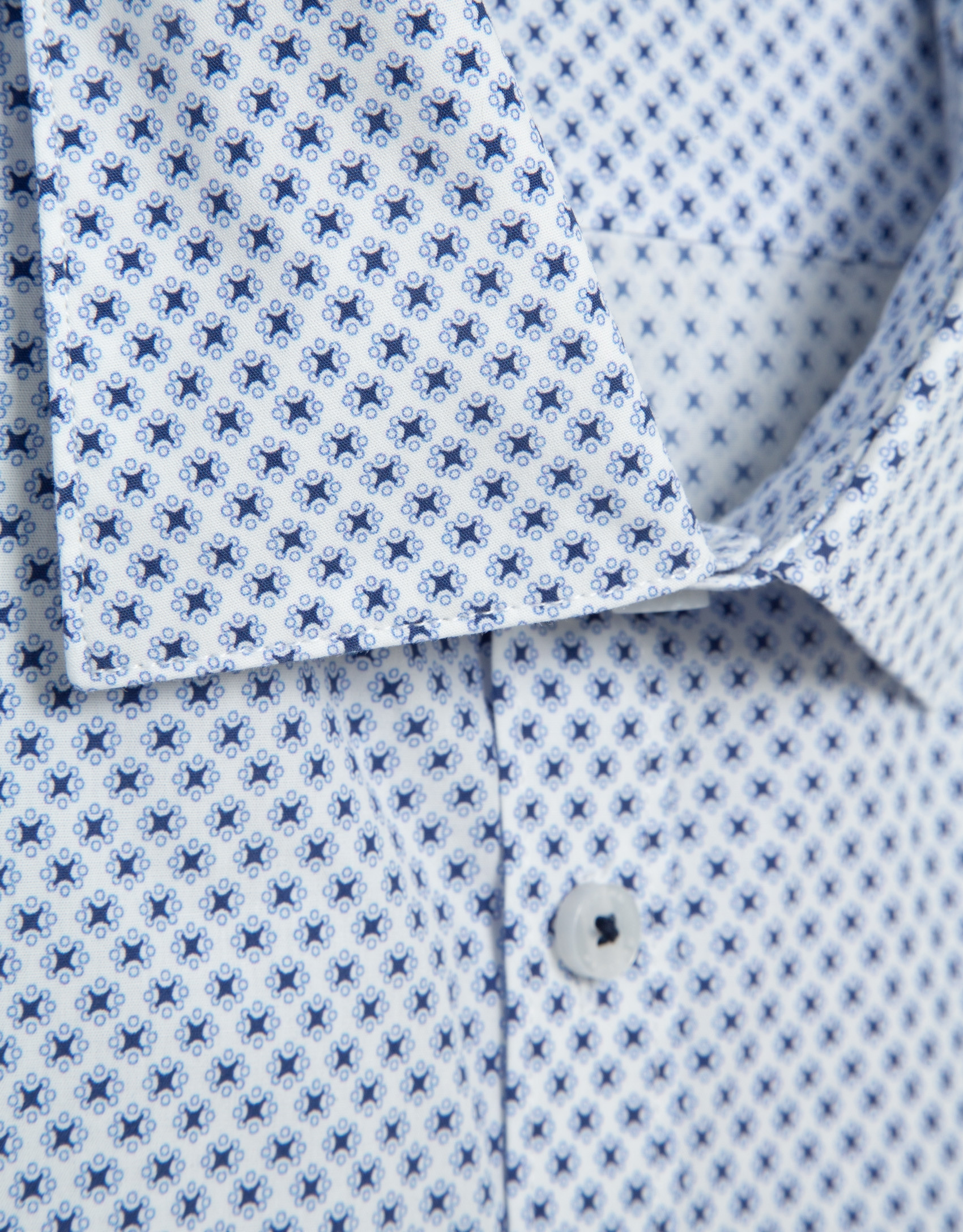 Camisa sport regular estampado geométrico azul | Roberto Verino