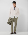 Camisa sport regular lino blanco - Hombre | Roberto Verino