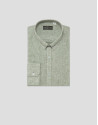 Regular fit khaki linen sports shirt - Man | Roberto Verino