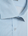 Slim fit shirt with light blue geometric print | Roberto Verino