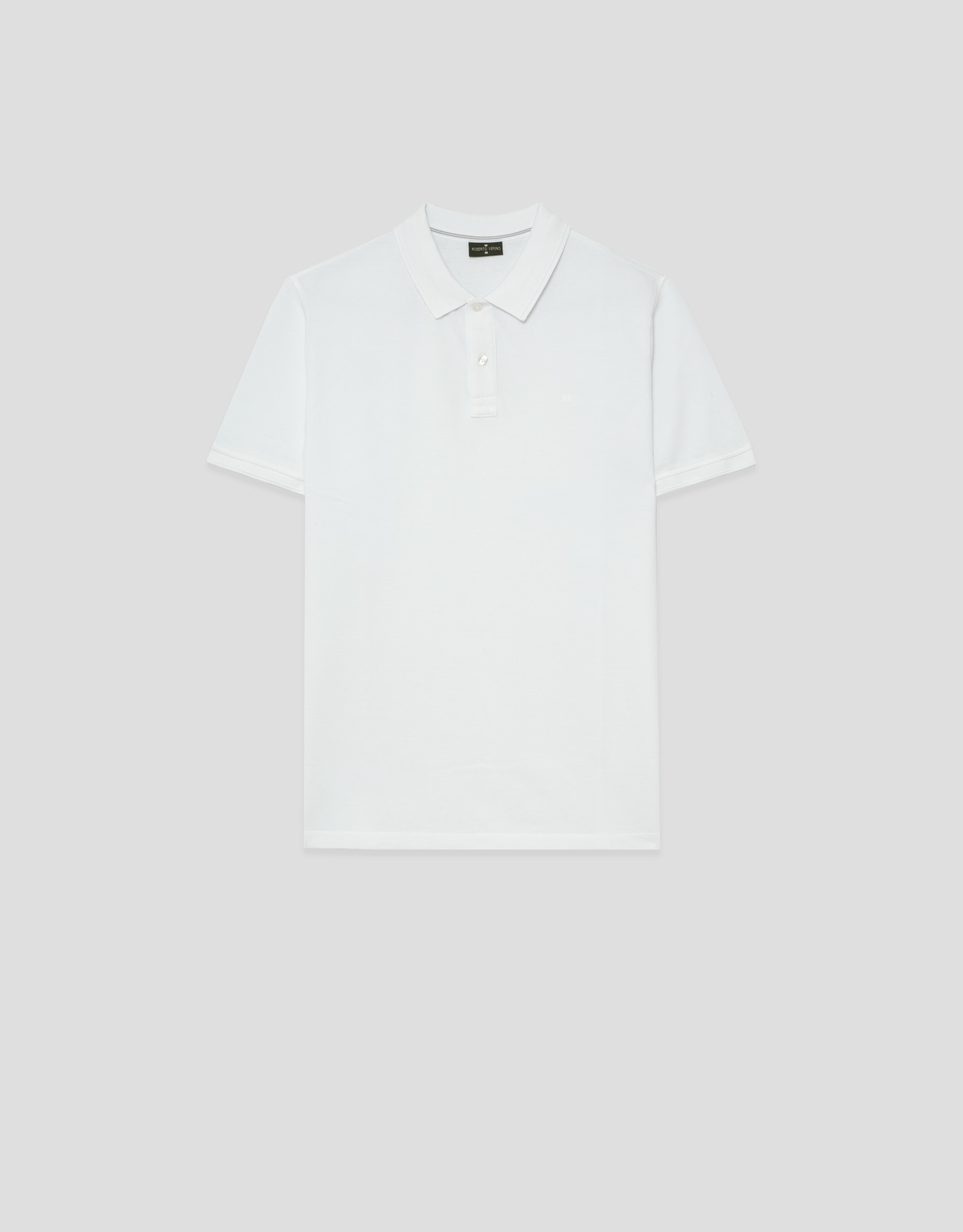 White short-sleeved piqué polo shirt - Man | Roberto Verino