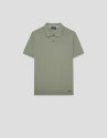 Light khaki structured knitted polo shirt - Man | Roberto Verino