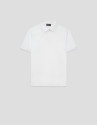 White technical piqué polo shirt with zip - Man | Roberto Verino
