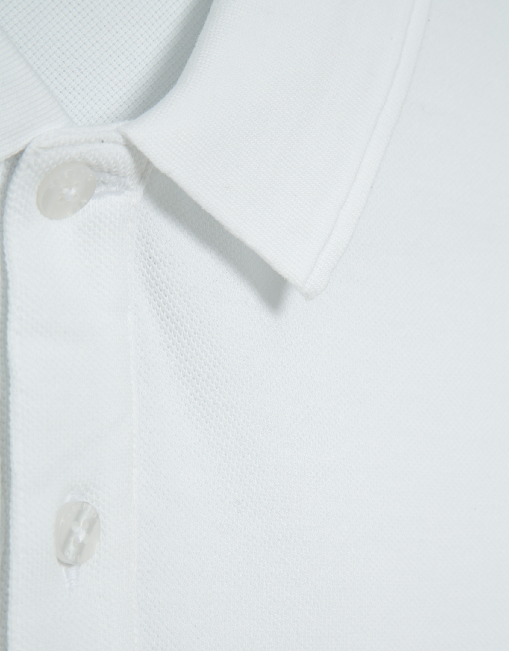 White short-sleeved piqué polo shirt - Man | Roberto Verino