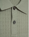 Light khaki structured knitted polo shirt - Man | Roberto Verino