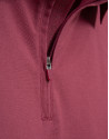 Plum-colored technical piqué polo shirt with zip | Roberto Verino