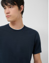 Navy blue knitted short-sleeved T-shirt - Man | Roberto Verino