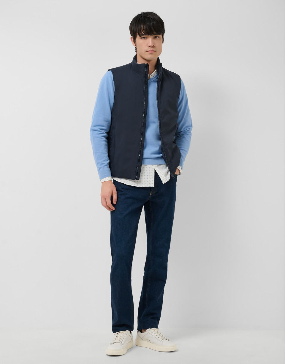 Navy blue padded gilet - Man - SS2026 | Roberto Verino