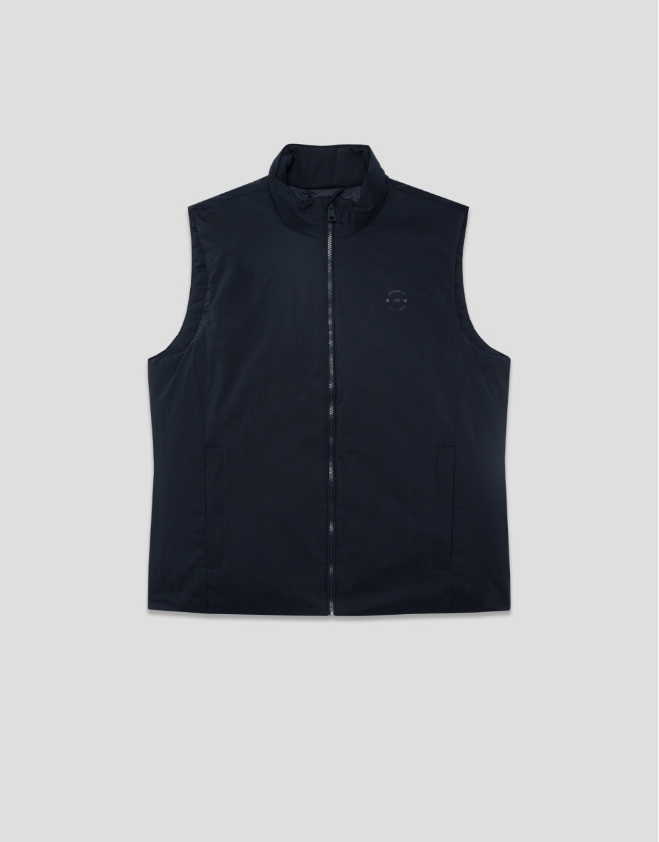 Navy blue padded gilet - Man - SS2026 | Roberto Verino