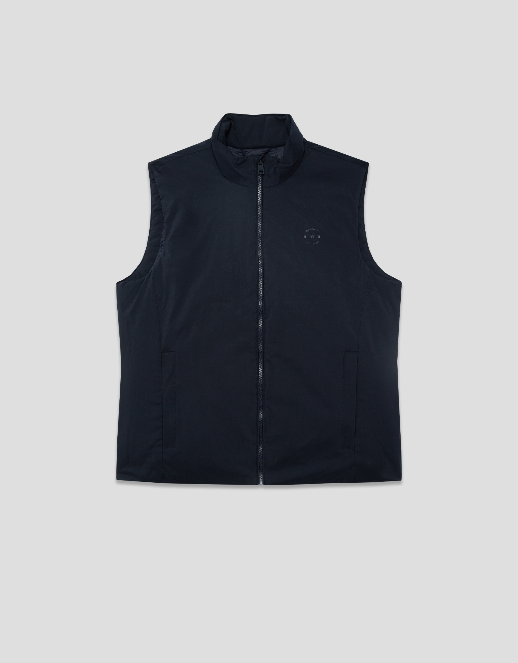 Navy blue padded gilet - Man - SS2026 | Roberto Verino