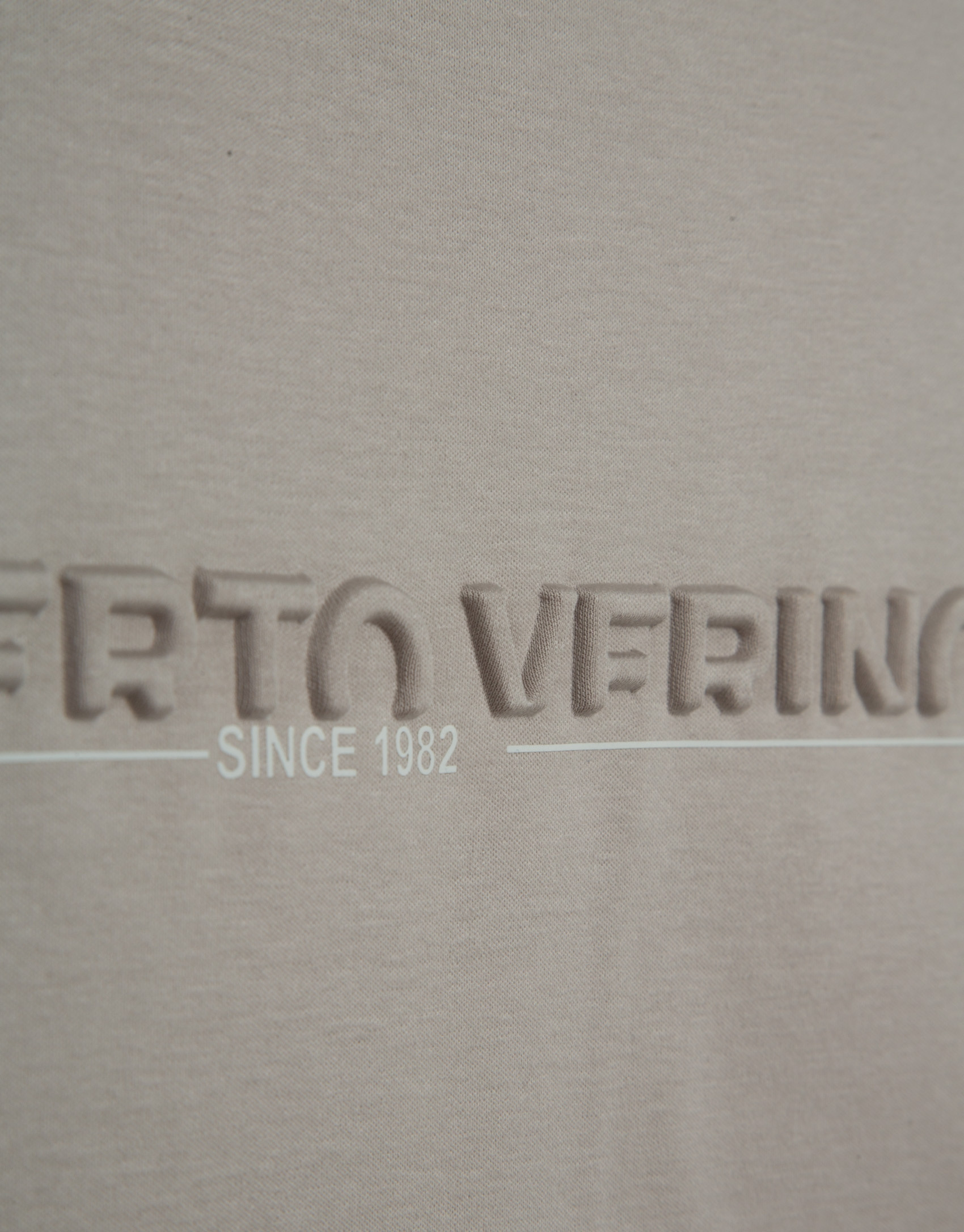 Short-sleeved mink T-shirt with chest logo | Roberto Verino