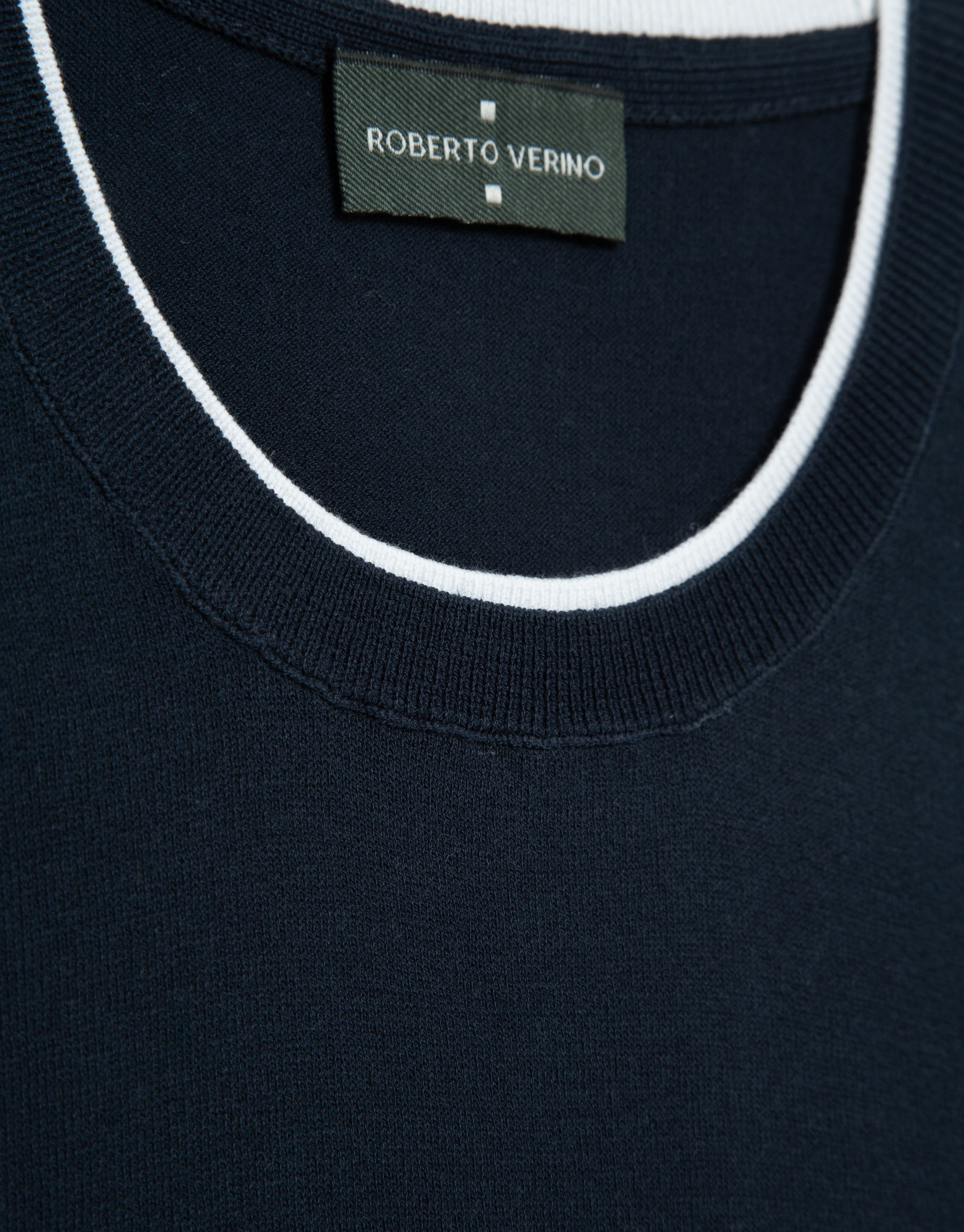 Camiseta manga corta tricotada marino - Hombre | Roberto Verino