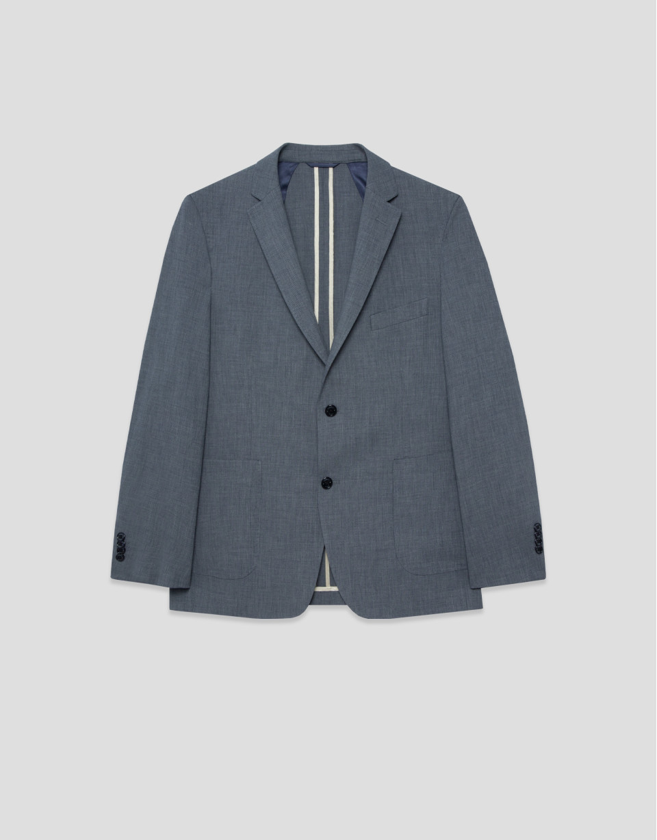 Separate comfort faux smooth navy blue jacket | Roberto Verino