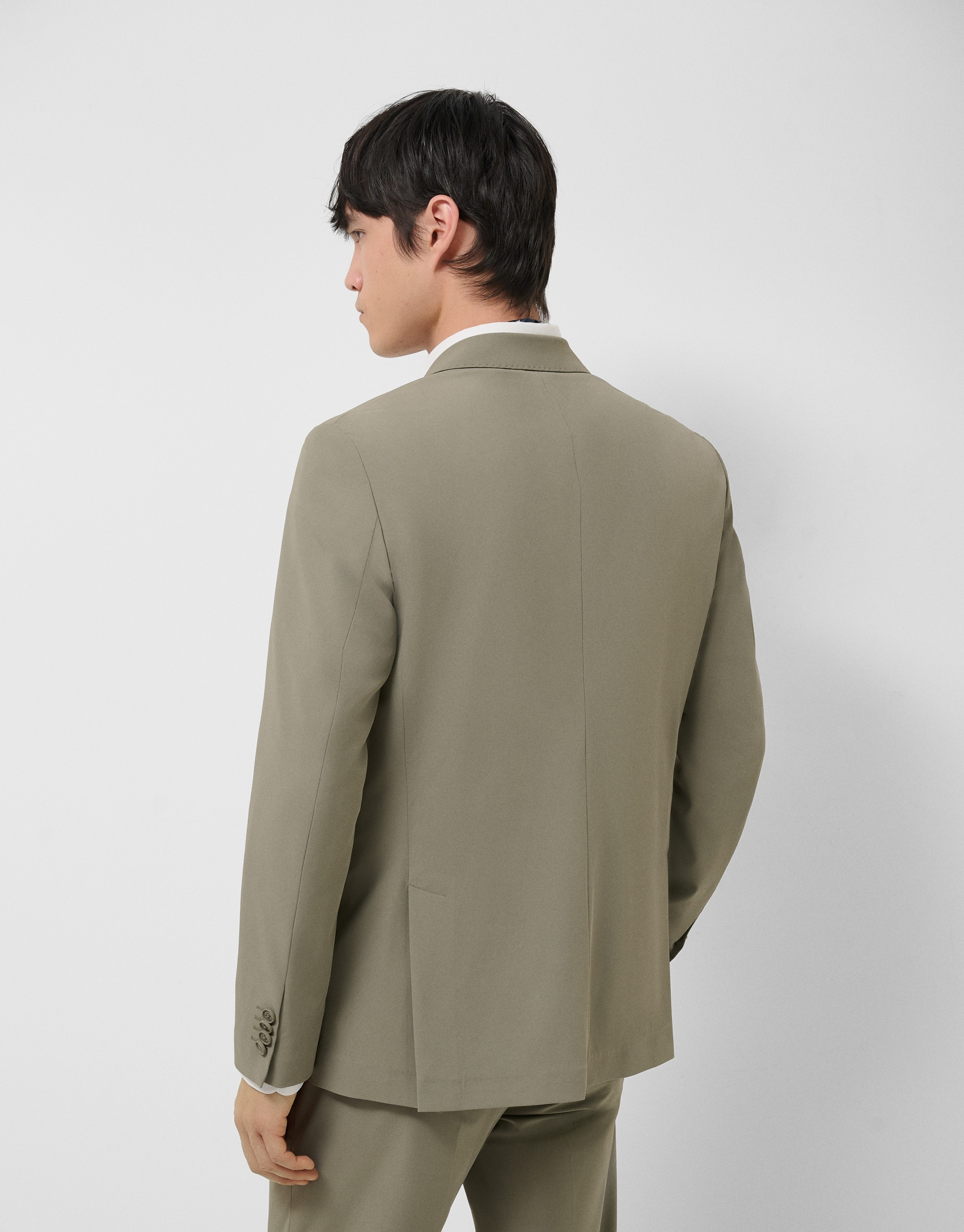 Khaki technical fabric blazer - Man - SS2026 | Roberto Verino