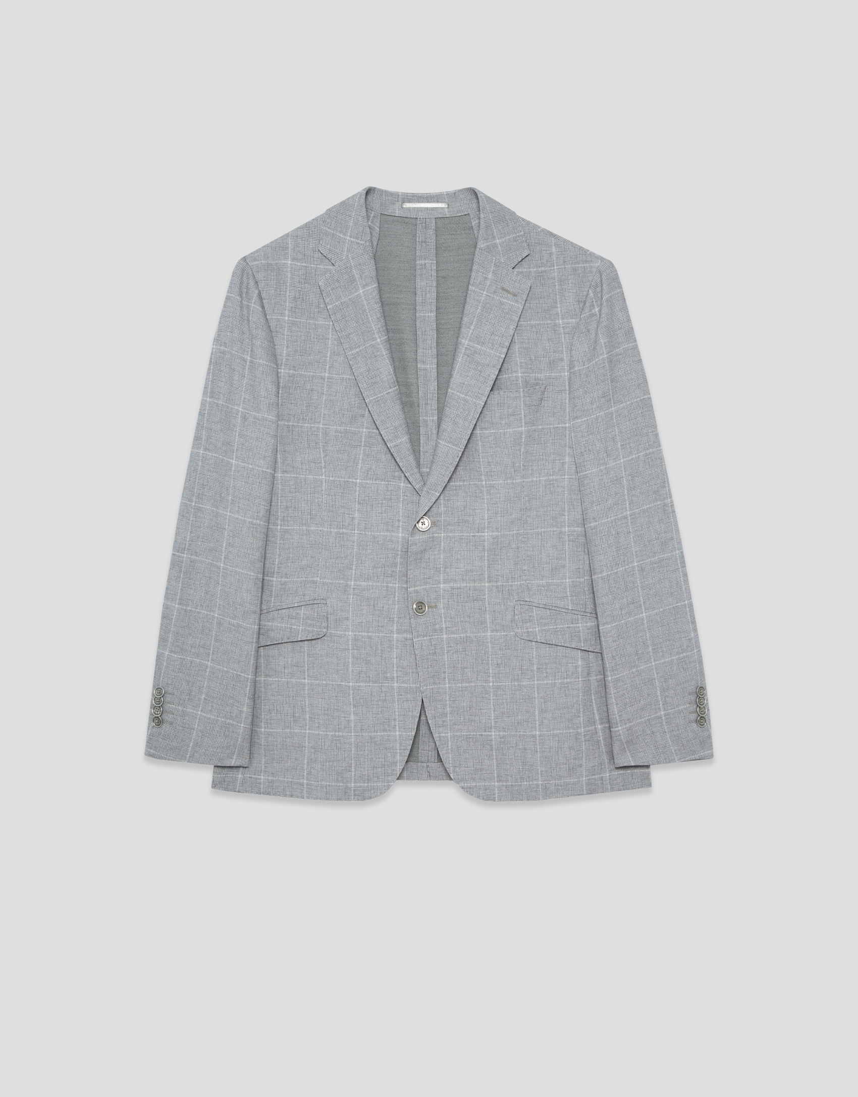 Grey checked jacket - Man - SS2026 | Roberto Verino