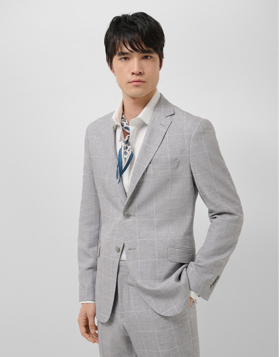 Grey checked jacket - Man - SS2026 | Roberto Verino