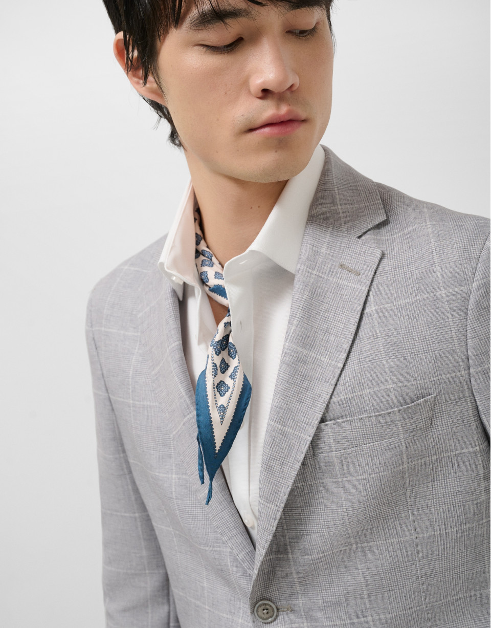 Grey checked jacket - Man - SS2026 | Roberto Verino