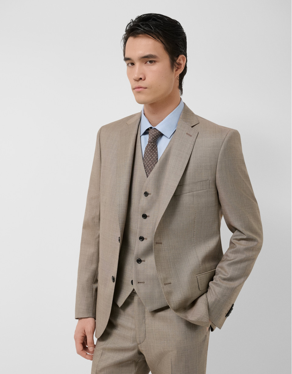 Traje half canvas slim fit falso liso visón ... | Roberto Verino