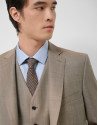 Traje half canvas slim fit falso liso visón ... | Roberto Verino