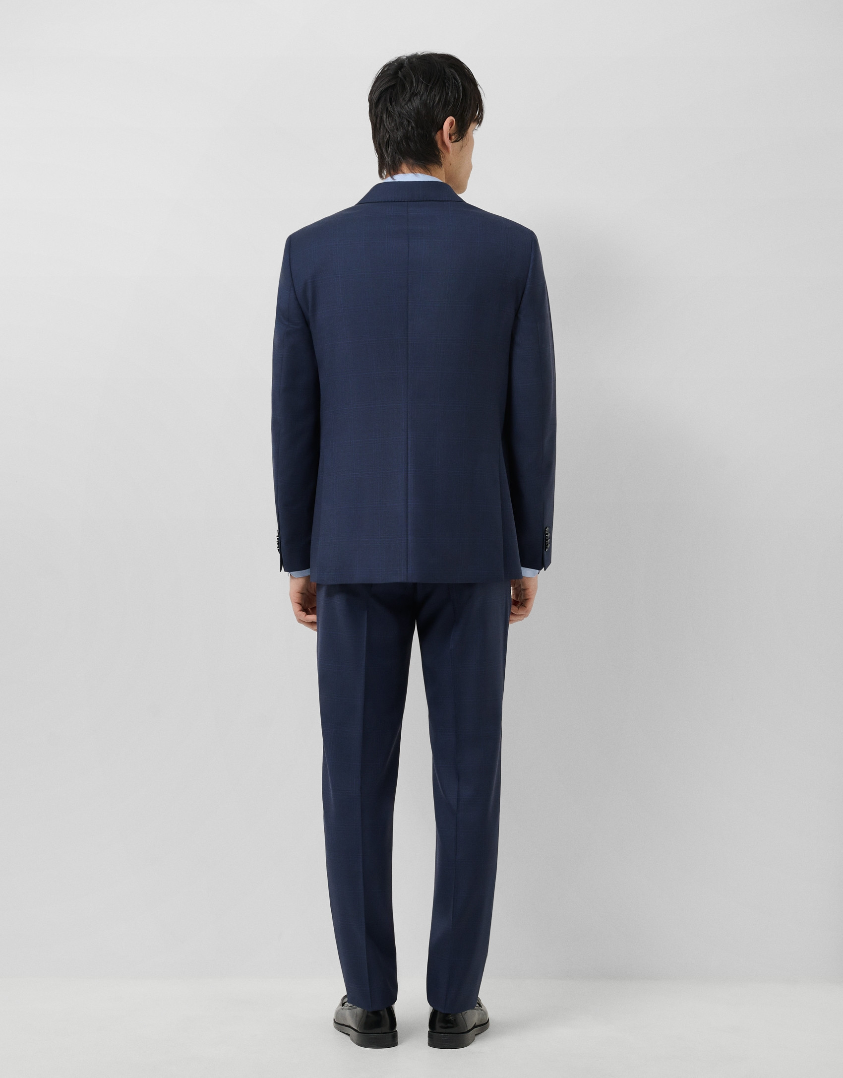 Traje half canvas lana cuadros tonos azules | Roberto Verino