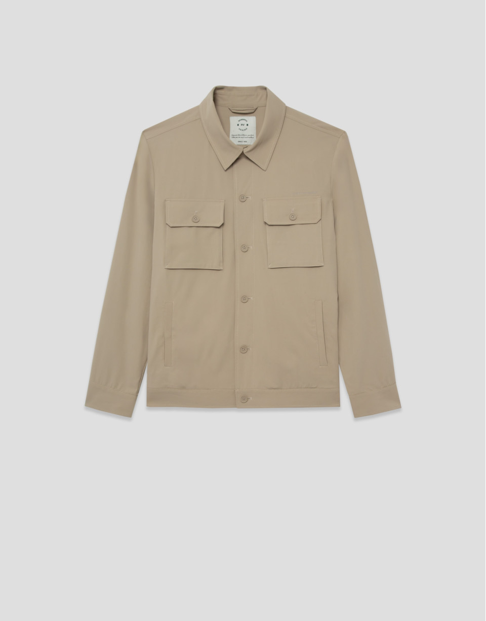 Beige technical separate overshirt - Man | Roberto Verino