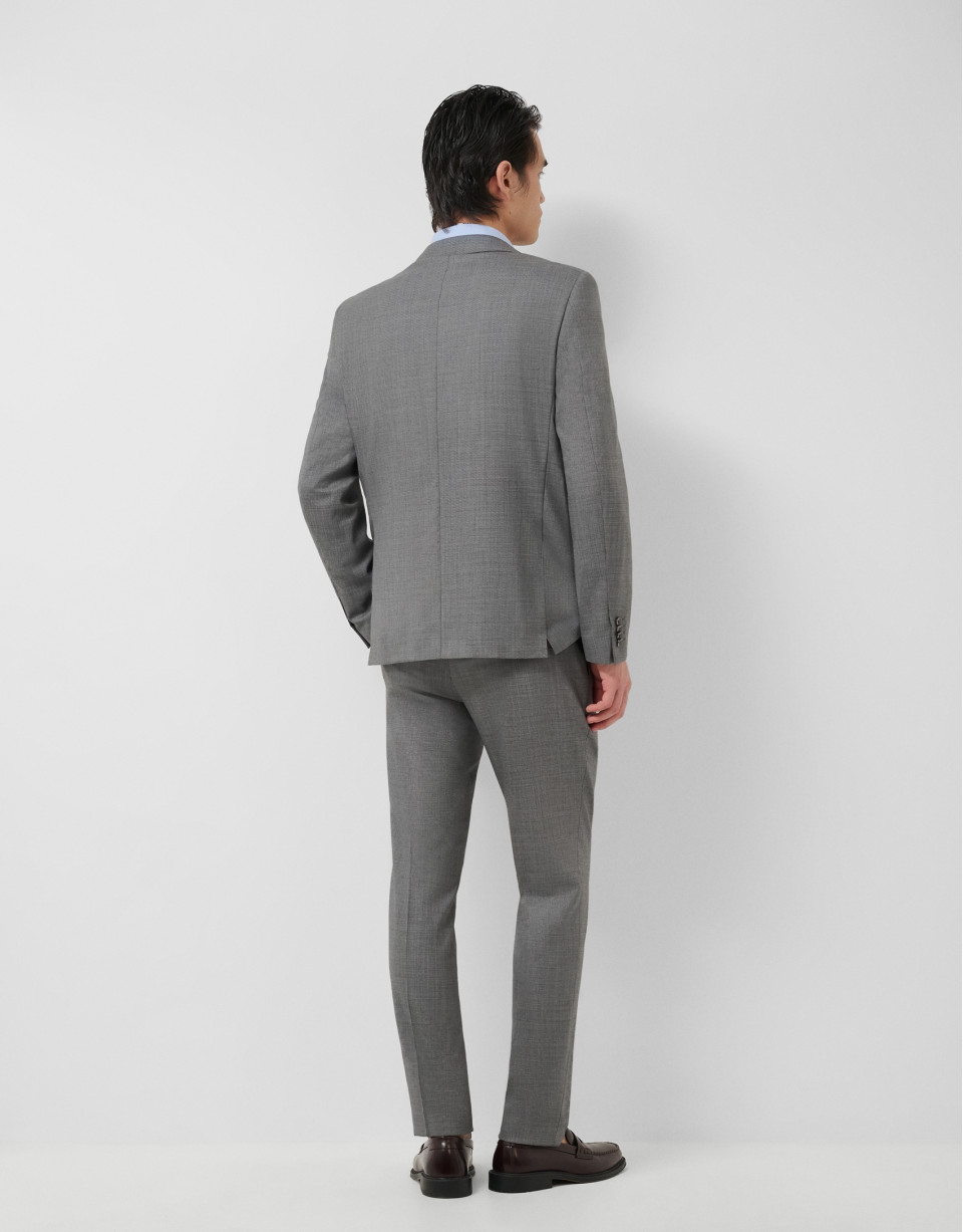 Half canvas slim fit faux plain dark grey suit | Roberto Verino