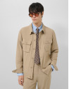 Beige technical separate overshirt - Man | Roberto Verino