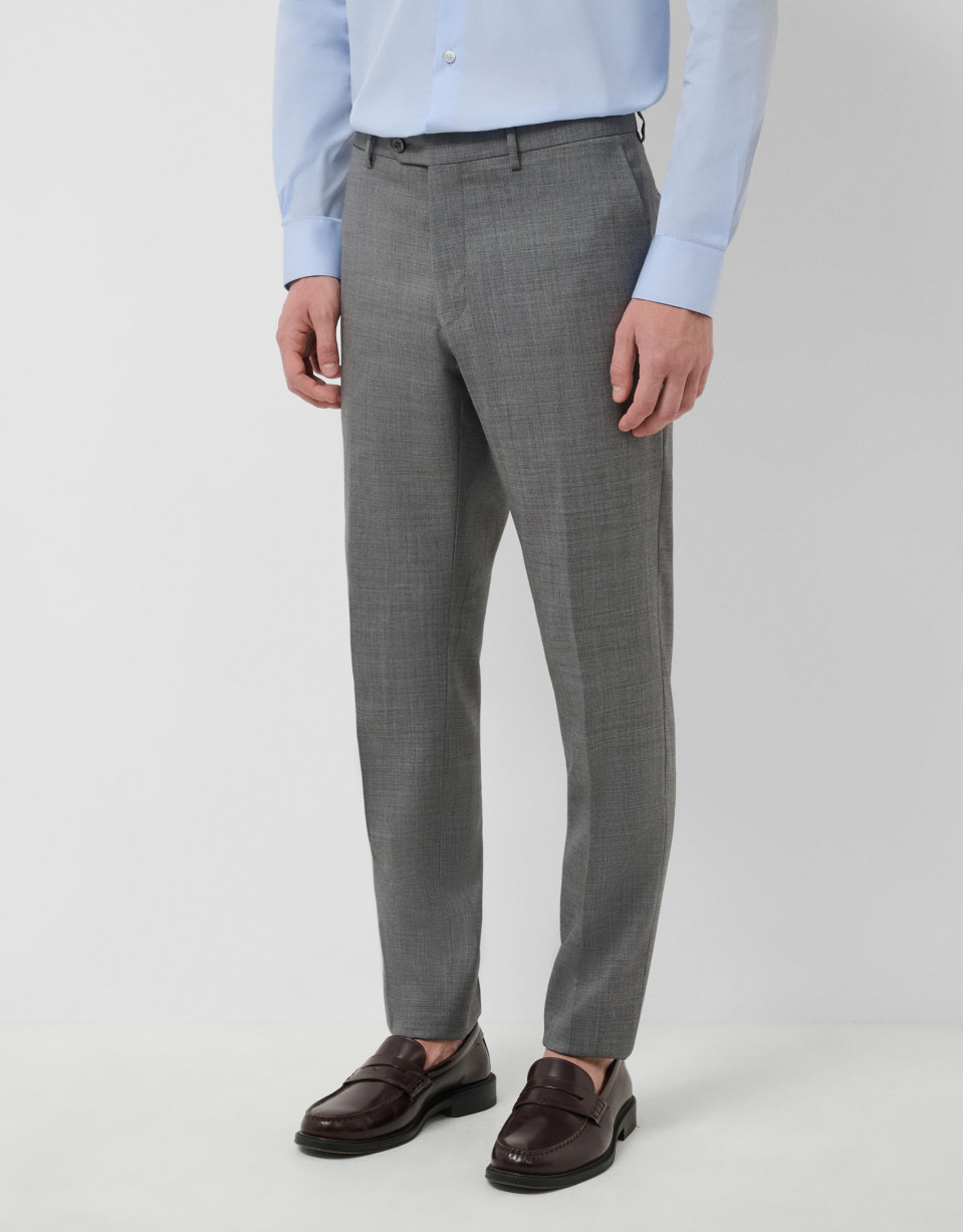 Traje half canvas slim fit falso liso gris ... | Roberto Verino