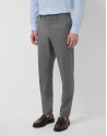 Half canvas slim fit faux plain dark grey suit | Roberto Verino