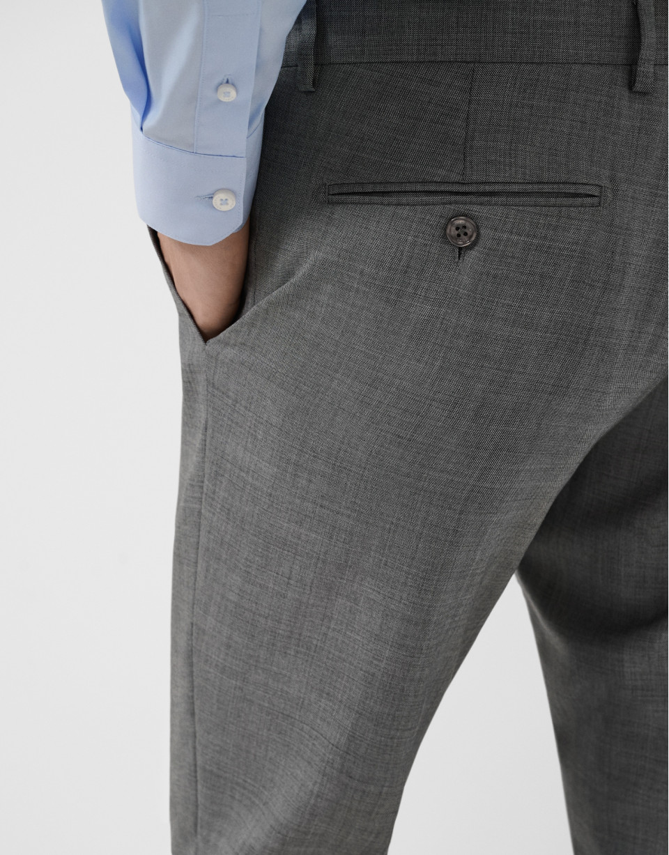 Traje half canvas slim fit falso liso gris ... | Roberto Verino