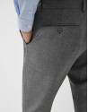 Half canvas slim fit faux plain dark grey suit | Roberto Verino